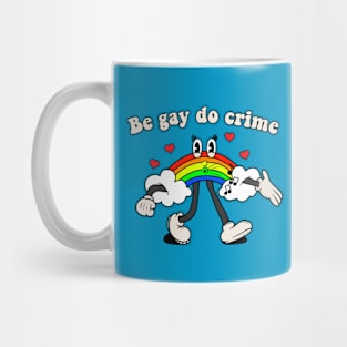 Retro rainbow character mascot Mug